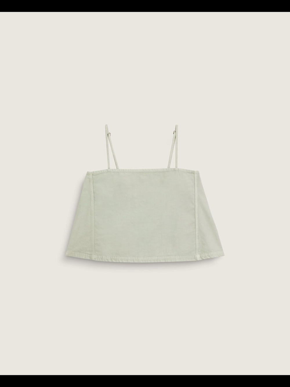 Vans Light Sage Square Neck Spaghetti Strap Crop Top